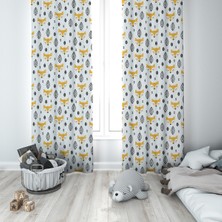 Lolla Evmila Çocuk Odası Desenli Fon Perde