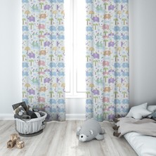 Lolla Evmila Çocuk Odası Desenli Fon Perde