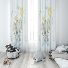 Lolla Evmila Çocuk Odası Desenli Fon Perde