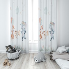 Lolla Evmila Çocuk Odası Desenli Fon Perde