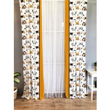 Evmila Baskılı Desenli Çocuk ve Bebek Odası Fon Perde