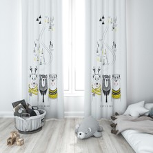 Lolla Evmila Çocuk Odası Desenli Fon Perde