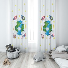 Lolla Evmila Çocuk Odası Desenli Fon Perde