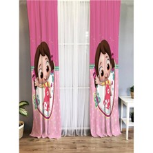 Evmila Kız Çocuk Desenli Çocuk Odası Fon Perde