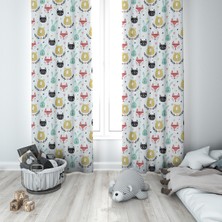 Lolla Evmila Çocuk Odası Desenli Fon Perde