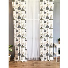 Evmila Baskılı Çocuk Odası Fon Perde