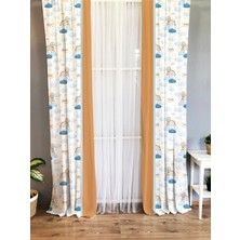 Evmila Baskılı Çocuk Odası Fon Perde