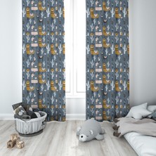 Lolla Evmila Çocuk Odası Desenli Fon Perde