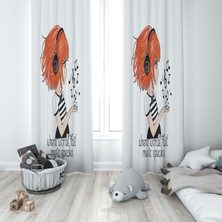 Lolla Evmila Çocuk Odası Desenli Fon Perde