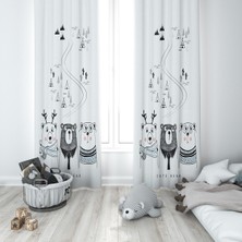 Lolla Evmila Çocuk Odası Desenli Fon Perde