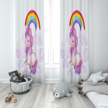 Lolla Evmila Çocuk Odası Desenli Fon Perde