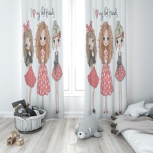 Lolla Evmila Çocuk Odası Desenli Fon Perde