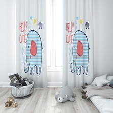 Lolla Evmila Çocuk Odası Desenli Fon Perde