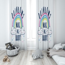 Lolla Evmila Çocuk Odası Desenli Fon Perde