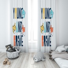 Lolla Evmila Çocuk Odası Desenli Fon Perde