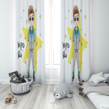 Lolla Evmila Çocuk Odası Desenli Fon Perde