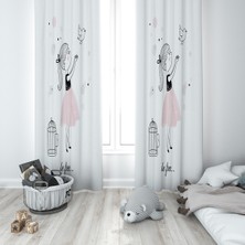 Lolla Evmila Çocuk Odası Desenli Fon Perde