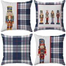 Evmila Yılbaşı Özel 4`lü Kırlent Kılıfı Seti