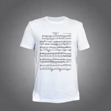 Herşey Nota 5. Senfoni Notalar Beyaz Tshirt
