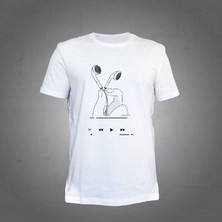 Herşey Nota Kulaklık Beyaz T-Shirt