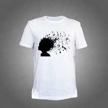 Herşey Nota Nota Düşünen Insan Beyaz T-Shirt Unisex