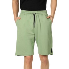 Defy's Erkek Paça Ve Etiket Detaylı Cepli Regular Fit Şort Haki