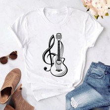 Herşey Nota Sol Anahtar Gitar   Tshirt