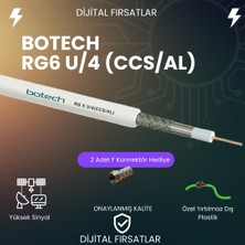 Botech Uydu Anten Kablosu Rg6/u 4K  (F Konnektörlü)