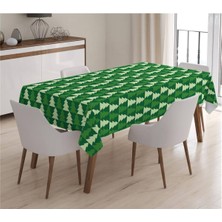 Evmila Yılbaşı Özel Ağaç Desenli Masa Örtüsü