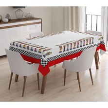 Evmila Yılbaşı Özel Kurşun Asker Desenli Kadife Masa Örtüsü