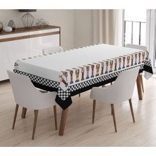 Evmila Yılbaşı Özel Kurşun Asker Desenli Kadife Masa Örtüsü