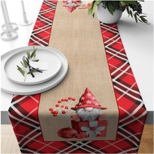 Evmila Yılbaşı Özel Cüce Desenli Runner