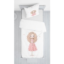 Lolla Evmila Sevimli Kız Kadife Dekoratif Örtü 121