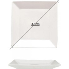 Güral Porselen 37CM Düz Tabak Krem GBSMER37DU