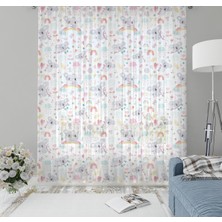 Evmila Çocuk Odası Desenli Tül Perde