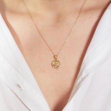 Adil İdil Kuyumculuk Leopar Desen Plaka Kolye Ucu