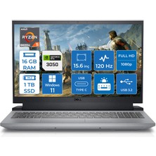 Dell Gaming G15 5525 AMD Ryzen 5 6600H 16GB 1TB SSD 4GB RTX3050 Windows 11 Home 15.6'' FHD Taşınabilir Bilgisayar G1555251000WH02