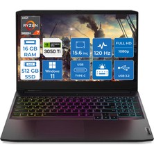 Lenovo IdeaPad 3 AMD Ryzen 7 5800H 16GB 512GB SSD 4GB RTX3050Ti Windows 11 Home 15.6'' FHD Taşınabilir Bilgisayar 82K2023DTX002