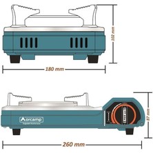 Orcamp Seramik Brülörlü Portatif Tekli Ocak Mavi
