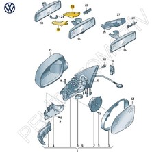 PARVAG Passat  B6 Iç Dikiz Ayna Sensör Kapagı Sağ 3C0858548 Orijinal