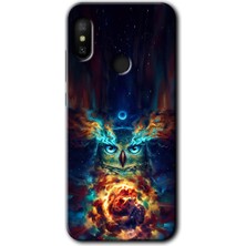 MRC İletişim Xiaomi Mi Max 3 Kılıf Hd Desen Baskılı Arka Kapak - Ballı Baykuş