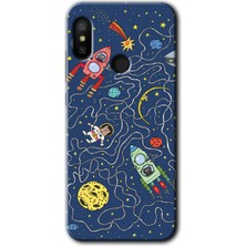 MRC İletişim Xiaomi Mi Max 3 Kılıf Hd Desen Baskılı Arka Kapak - Kedi Galaksi