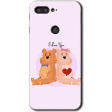 MRC İletişim General Mobile Gm 9 Pro Kılıf Hd Desen Baskılı Arka Kapak + Temperli Cam - Sevgili Ayıcık