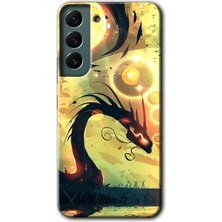 MRC İletişim Samsung Galaxy S22 Kılıf Hd Desen Baskılı Arka Kapak + Temperli Cam - Digital Dragon