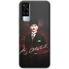 MRC İletişim Vivo Y51 Kılıf Hd Desen Baskılı Arka Kapak - Kemal Atatürk