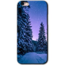 MRC İletişim iPhone 6s Plus Kılıf Hd Desen Baskılı Arka Kapak + Temperli Cam - Kış Manzarası