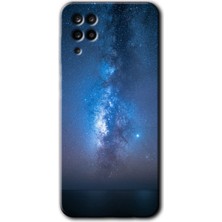 MRC İletişim Samsung Galaxy M12 Kılıf Hd Desen Baskılı Arka Kapak + Temperli Cam - Samanyolu