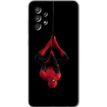 MRC İletişim Samsung Galaxy A52 Kılıf Hd Desen Baskılı Arka Kapak + Temperli Cam - Örümcek Adam
