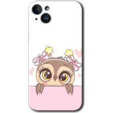 MRC İletişim iPhone 14 Kılıf Hd Desen Baskılı Arka Kapak - Sevimli Baykuş