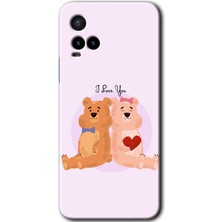 MRC İletişim Vivo Y21 Kılıf Hd Desen Baskılı Arka Kapak - Sevgili Ayıcık